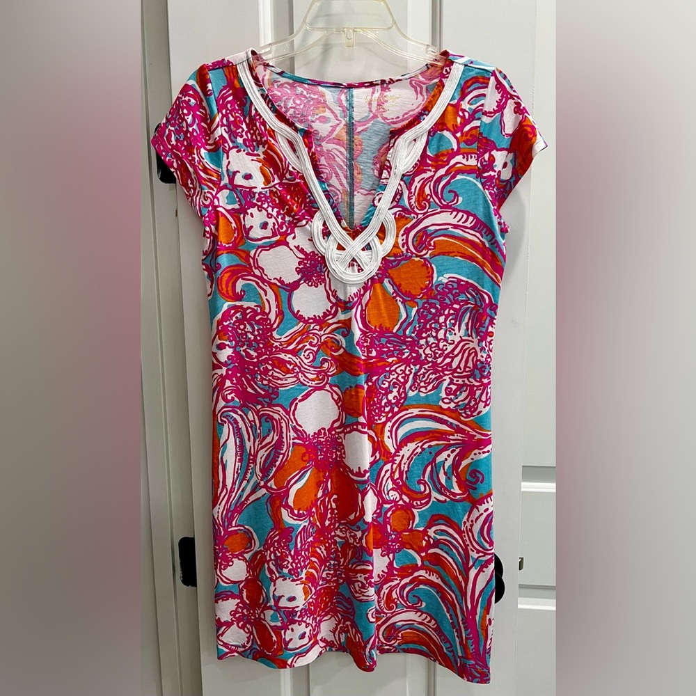 Lilly Pulitzer EUC “Feeling Tanked (Shorely Blue)” cotton dress size M